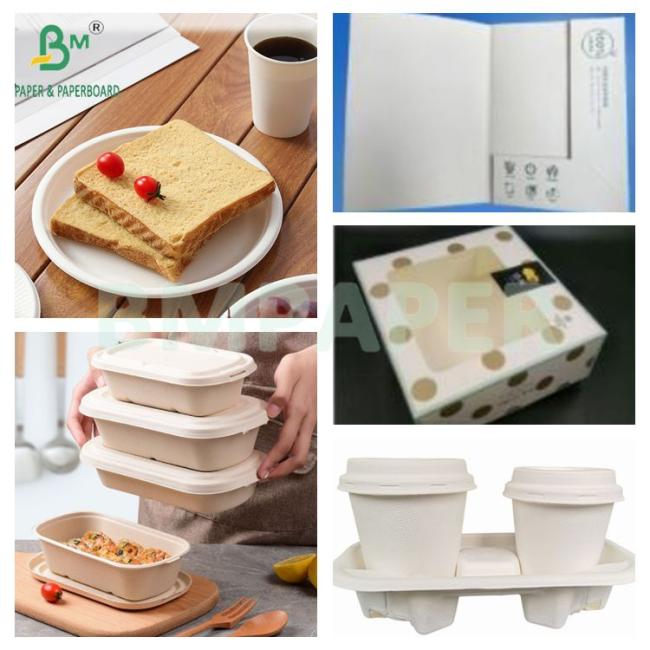 200gsm 400gsm Natural White Sugarcane Pulp Food Grade Paper Sheet 200gsm 400gsm Natural White Sugarcane Pulp Food Grade Paper Sheet