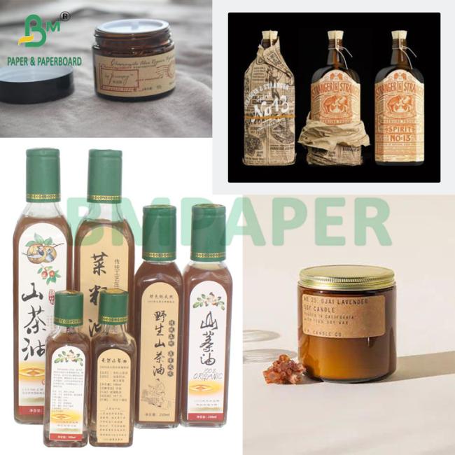 80g Bottle Label Paper Kraft Color Wet Strength Paper Water Resistant 80g Bottle Label Paper Kraft Color Wet Strength Paper Water Resistant