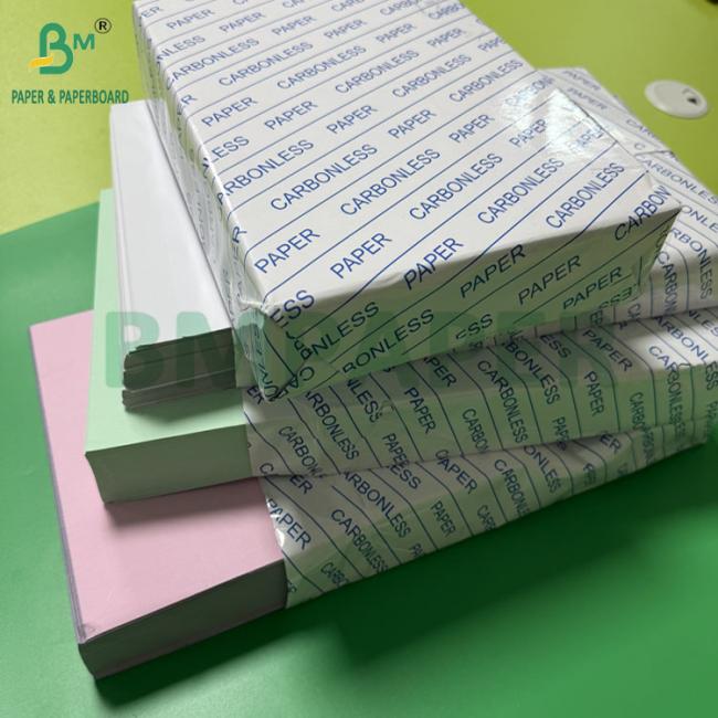 55 - 80gsm Carbonless CF Paper For Receipts Light Pink Green Blue Yellow Colored Sheets 55 - 80gsm Carbonless CF Paper For Receipts Light Pink Green Blue Yellow Colored Sheets