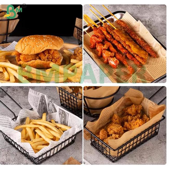 35-50gsm Greaseproof Paper for Fatty Food Packaging Brown & White Options Kit 3-8, Moisture-Resistant Recyclable 35-50gsm Greaseproof Paper for Fatty Food Packaging Brown & White Options Kit 3-8, Moisture-Resistant Recyclable