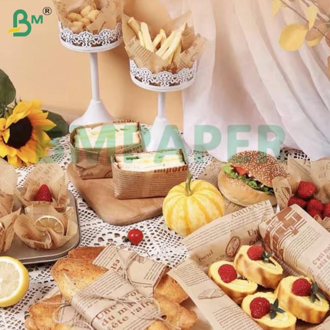 45g 50g Kit7 Kit8 Food Safety PFAS Free Grease Resistant Paper For Fried Food Packaging 45g 50g Kit7 Kit8 Food Safety PFAS Free Grease Resistant Paper For Fried Food Packaging