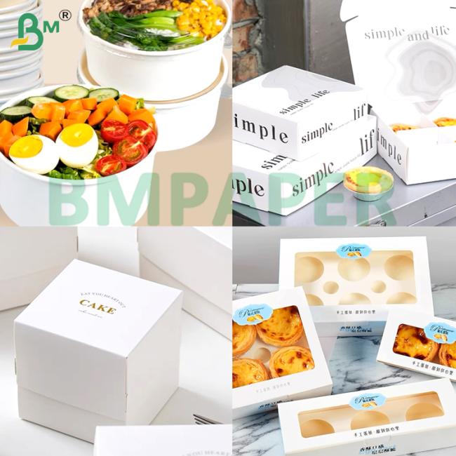200gsm+15gsm PE Coated Food Board Waterproof & Greaseproof for Burger Boxes Paper Cups Food Packaging 200gsm+15gsm PE Coated Food Board Waterproof & Greaseproof for Burger Boxes Paper Cups Food Packaging