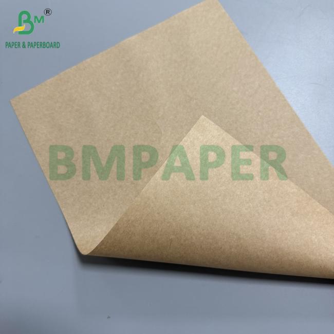 60gsm Brown Kraft Greaseproof Paper Rolls For Fried Food Packaging Kit 7 Oil Resistance 60gsm Brown Kraft Greaseproof Paper Rolls For Fried Food Packaging Kit 7 Oil Resistance