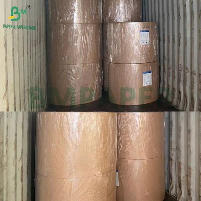 60gsm Brown Kraft Greaseproof Paper Rolls For Fried Food Packaging Kit 7 Oil Resistance 60gsm Brown Kraft Greaseproof Paper Rolls For Fried Food Packaging Kit 7 Oil Resistance