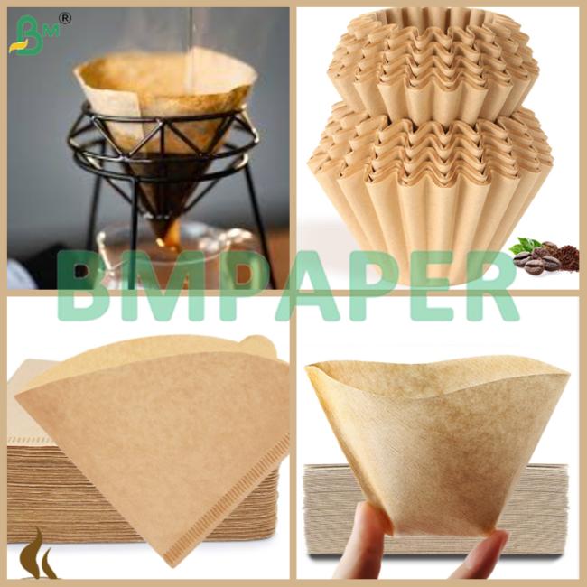 Natural Unbleached Paper 100g 120g Porous Creped For Coffee Paper Filters Natural Unbleached Paper 100g 120g Porous Creped For Coffee Paper Filters
