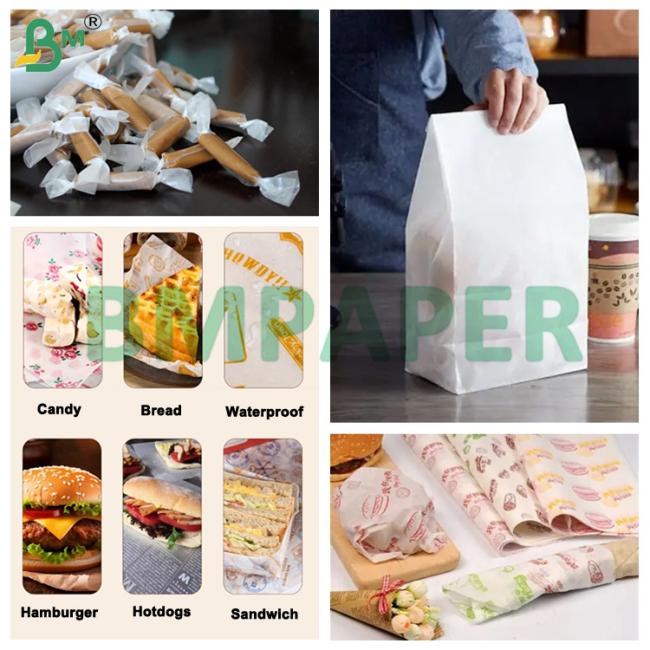 Semi Translucent Wax Paper 30g White Color For Candy Chocolate Caramel Wrapping Semi Translucent Wax Paper 30g White Color For Candy Chocolate Caramel Wrapping