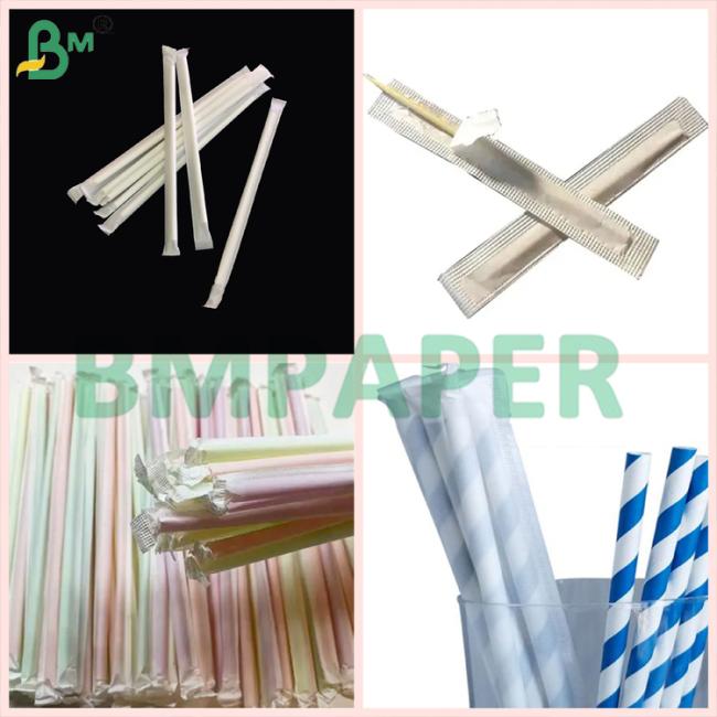 Single Color Two Color Printed Drinking Straw Wrapping Paper 24g 26g 28g Single Color Two Color Printed Drinking Straw Wrapping Paper 24g 26g 28g