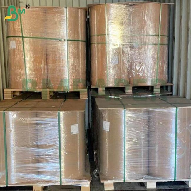 40gsm 50gsm One Side Glossy White Kraft Paper For Food Packaging 60cm Roll Wide 40gsm 50gsm One Side Glossy White Kraft Paper For Food Packaging 60cm Roll Wide