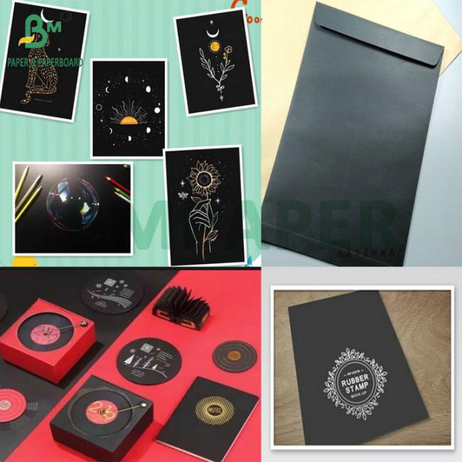 150g 200g High Stiffness Black Card Stock For Creative Printing & Stationery 150g 200g High Stiffness Black Card Stock For Creative Printing & Stationery