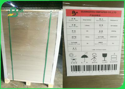 China 1mm 1.5mm 2mm Grey Chipboard Paper Sheets Black Laminated FSC Grey Board for sale