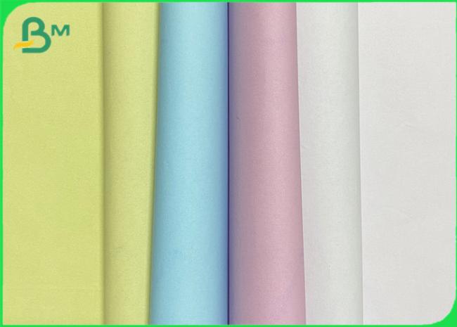 Colorful 55gsm NCR Carbonless Copy Paper Reel For Courier receipt CB CF CFB Colorful 55gsm NCR Carbonless Copy Paper Reel For Courier receipt CB CF CFB