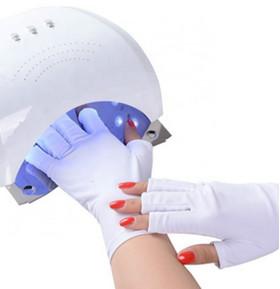 China Manicures Sun Protection Gloves Anti UV Nail Art Gloves Sunblock Salon Tool for sale
