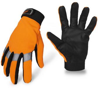 China PU Leather Outdoor Sport Gloves For Climbing Sking Anti Impact Yellow for sale