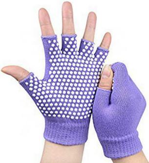 China Pilates Dance Non Slip Yoga Gloves Cotton Silicone Beads Training Workout for sale