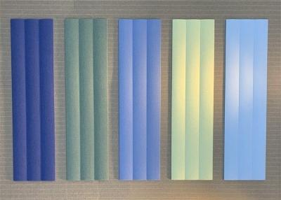China La tela de tapicería acústica anti de los paneles de pared de los parásitos atmosféricos 3d envolvió Diy fácil en venta