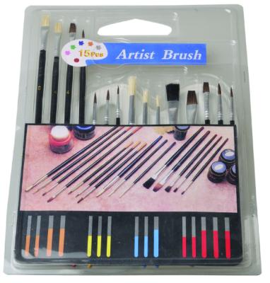 China Slim Long Handled Paint Brushes , Personalised Paint Brush Set T With Plastic Palette for sale