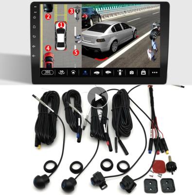 China 360 Car Camera Panoramic Surround View 1080P AHD Right+Left+Front+ Rear View Camera System for Android Auto Radio Night Vision(S360A) for sale