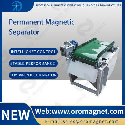 China Belt Conveyor Magnetic Separator Machine 150x1200mm Magnetic Roller Specification 0.1~10mm grain quartzsand feldspar for sale