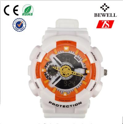 China Reloj japonés del silicón de Digitaces del movimiento, reloj blanco del silicón en venta