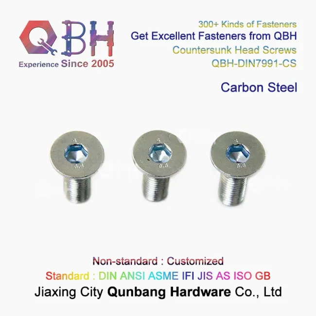 Qbh DIN7991 Ss SUS 304/316 Stainless Steel Cks Countersunk Hex Socket Sink Head Screw