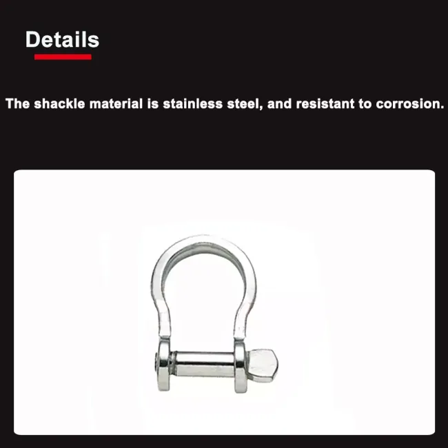 China Factory High Performance Stainless Steel Plate Bow Shackle