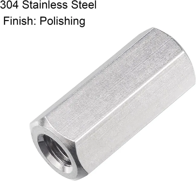 DIN6334 SS304 SS316 Hex Long Nut Coupling Nut