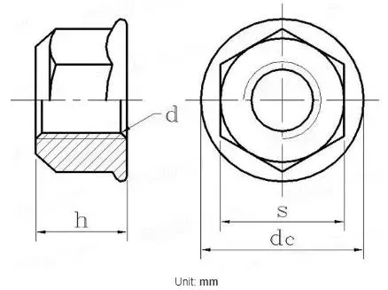 ISO 12126 All Metal Hexagon Nuts with Flange with Metric Fine Pitch