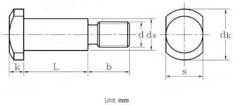 DIN 1445 Clevis Pins with Head and Threaded Portion T-Head Bolts