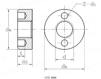 DIN 547 Drilled Holes in One Face Round Nuts