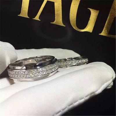 China Luxury jewe factoryt ring white gold diamond ring 18k white yellow gold diamond for sale