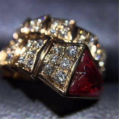 China Luxury jewe factory serpenti series ring 18k white gold yellow gold rose gold diamond  ring for sale