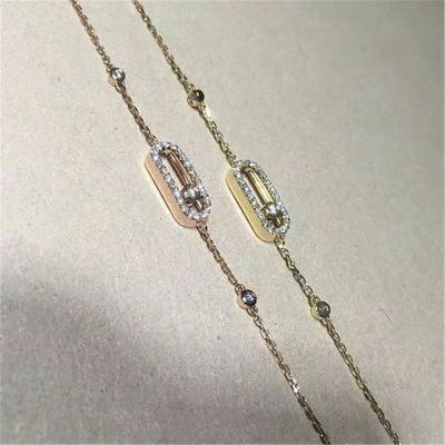 China Luxury jewelry factory Messika diamond bracelet 18k white gold yellow gold rose gold diamond  bracelet for sale