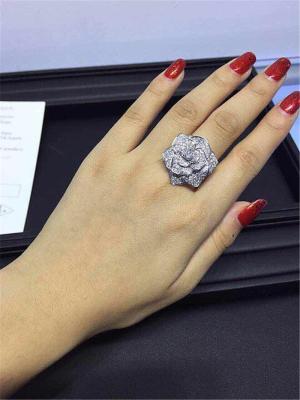 China P Rose ring 18k gold  white gold yellow gold rose gold diamond ring Jewelry factory in Shenzhen, China for sale