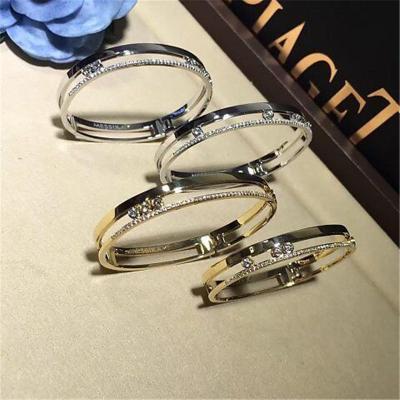 China Jewelry factory in Shenzhen, China Messika Symbolize love  bracelet 18k gold  5 diamond sliding Bracelets for sale