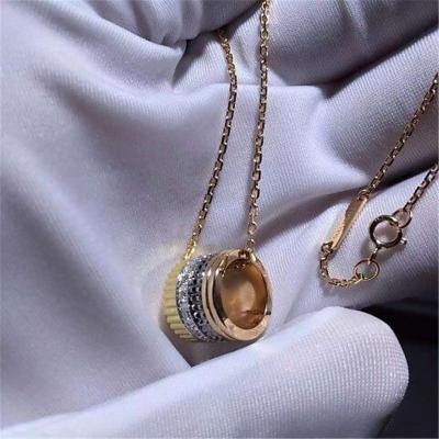 China Jewelry factory in Shenzhen, China Br  necklace 18k white gold yellow gold rose gold diamond necklace for sale