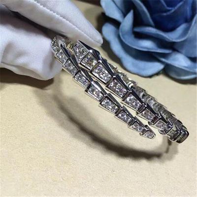 China Real low price and high quality jewels diamond snake Bracelet 18k gold white gold yellow gold rose gold diamond Bracelet for sale