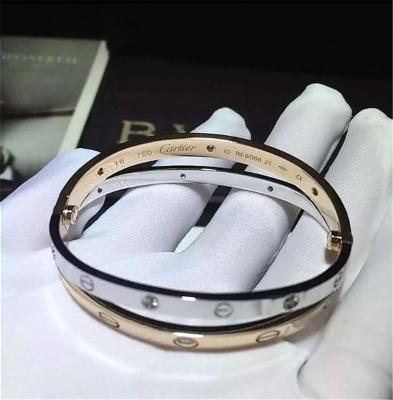 China C Double ring bracelet  Love bracelet, 18K gold. With a screwdriver. Jewelry factory in Shenzhen, China for sale