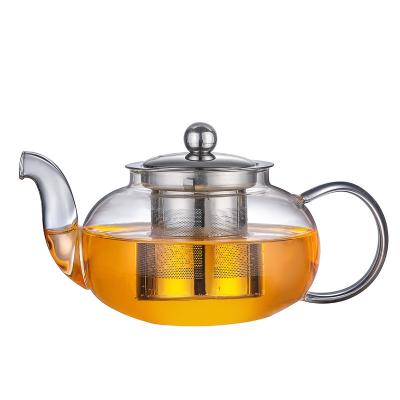 China Stovetop Safe Glass Loose Leaf Teapot , 600m /, 800ml Glass Infusion Teapot for sale