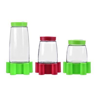 China Transparent Glass Jam Jar Modern Fermenting Seal Storage Jar With Lid Kit for sale