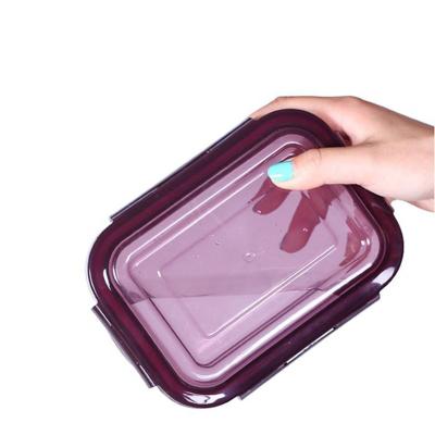 China Clear BPA Free Leakproof 410ml Glass Food Container for sale