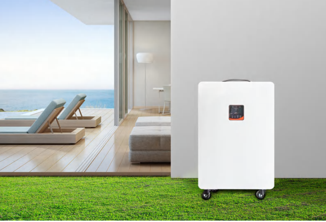 GSL48 Series 3.5kW 5kWh Wheeled All-in-One Solar Storage System - showing compact dome design with wheels for easy mobility