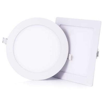 China CRI 95-98Ra LED Round Panel Light With 85-265V or 12V DC Input Voltage 120LM/W Flicker Free for sale