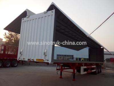 China Waterproof Wingspan Van Type Semi Box Trailer With Double Circuit Brake System for sale