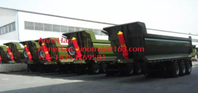China Sinotruk Cimc 3 Axle Dump Trailer , Semi Trailer Truck For 40 50 60T Load Capacity for sale