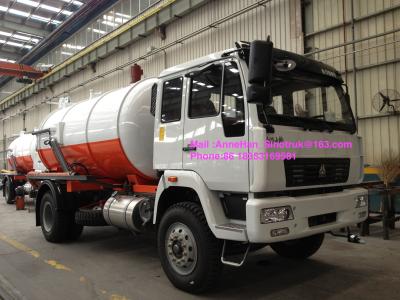 Chine Camions d'eaux usées du camion 8-12CBM 4X2 de collection d'eaux d'égout d'entreprise d'hygiène de Sinotruk à vendre