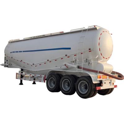China Aluminum Bulk Cement Powder Trailer 3 Axles 30cbm 50cbm Fuel Tanker Semi Trailer for sale