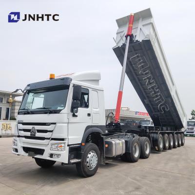 China Four Axle 80 Tons Carrying Gravel Dumper Trailer U Shape for sale