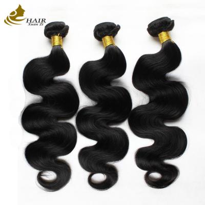 Chine Boucles de cheveux brésiliens vierges en noir. à vendre