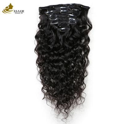 China ODM Black Clip In Hair Extensions Deep Wave Quick Weave Lightweight for sale