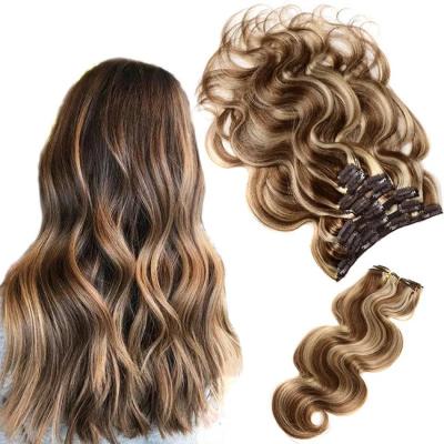 China Malaysian Weave Seamless Clip In Hair Extensions Smooth And Soft for sale